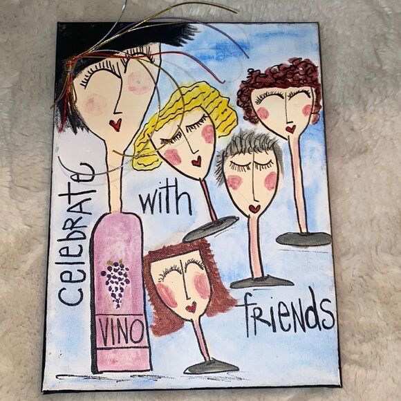 Deb Peters “Celebrate with Friends” Canvas Painting! - Picture 1 of 7